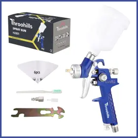 3dknightproduct 708707394728 Mejor Profesional Hvlp Pistola De Pintura Aire Para Pintar Autos Casas Acero