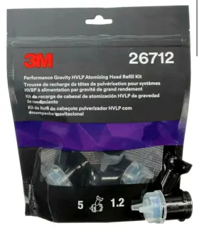 26712 3m A Performance Gravity Hvlp Atomizing Head Refill Kit Size 1.2 Blue