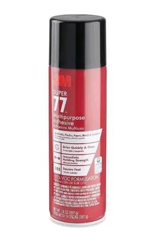 77-voc30dsc 3m Company 4 Cans New Super 77 Strength Multipurpose Spray Adhesive 14 Oz Low Voc