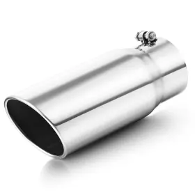 A-karck 883343494985 Exhaust Tip 4 Inch Inlet Polished Bolt On 5 Outlet 12 Long St