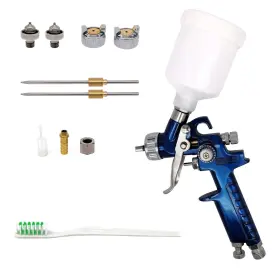 Aekeatda 796096736373 Hvlp Gravity Feed Air Spray With 0.8mm 1.0mm Nozzles 125cc Cup Paint Kits
