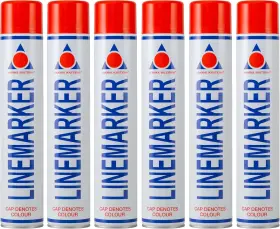 Aerosol Solutions Aso0902pk6 Line Marker Red 26 Fl Oz Pack Of 6 - Stripping Spray Paint