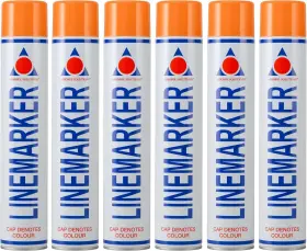 Aerosol Solutions Aso0905pk6 Line Marker Orange 26 Fl Oz Pack Of 6 Stripping Spray Paint