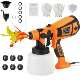 Af2h443 Afgood 700w Electric Paint Spray Gun Hvlp Sprayer With 6 Copper Nozzles 3
