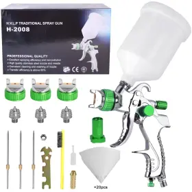 Bl000 Aflybltol Hvlp Spray Gun Kit Automotive Paint With 3 Nozzles 1.4 Mm 1