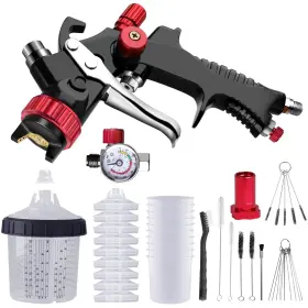 Bl061 Aflybltol Hvlp Spray Gun With Paint Mixing Quick Cup Automotive Kit Co