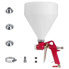 31229  Aflybltol Bl069 Hiltex Air Texture Gun 3 Nozzles 1.32 Gal Hopper