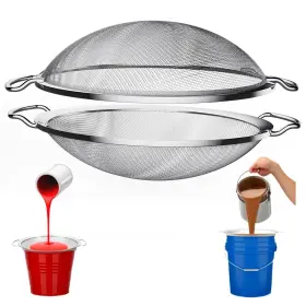 Sjg-28001 Airless Sjg 2 Pack 60 Mesh Stainless Steel Paint Strainer - Fine Filter With S