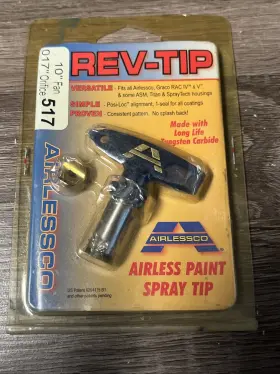 560-517 Airlessco 517 Airless Paint Spray Tip. 10 Inch Fan 017 Orifice Rev-tip Nos