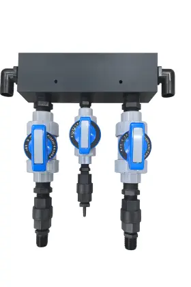 Swbma-1c American Airless Soft Wash Softwash 3 Port Blend Manifold 1 Inch Metering Valves 1/2 Soap