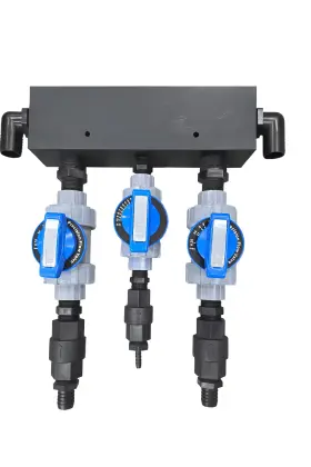 Swbma-34c American Airless Soft Wash Softwash 3 Port Blend Manifold 3/4 Inch Metering Valves 1/2 Soap