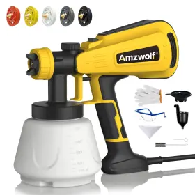 Amzwolf Jh-19j Paint Sprayer For House Painting With 1300w Powerful Copper Mo