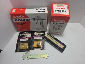 Rg-3l-2 Anest Iwata Rg-2 Gravity Feed Spray Gun Round Pattern 0.6mm Lot Of 6. Must See