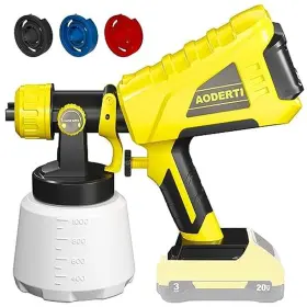 Aod27 Aoderti Cordless Paint Sprayer Compatiable With Dewalt 20v Max Battery Hvlp Electric