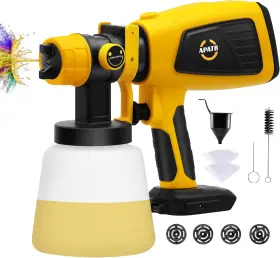 Apatb 445008283254 Cordless Paint Sprayer For Dewalt 20v Max Battery Hvlp Spray Gun With Bru