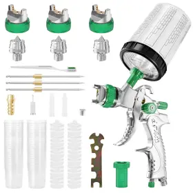 M320008 Aslsouti Hvlp Spray Gun With 1.4/1.7/2mm Copper Nozzles And Adapter Air Paint G