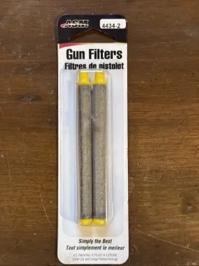 4434-2 Asm New Pack Of 2 Filters - 100 Yellow Fine Paint Gun Filter Hr