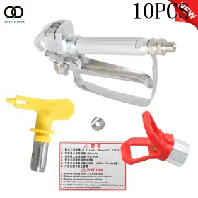 Apo8084 Autoooparts 10 Pack 3600psi Airless Paint Spray Gun With Tip&tip Guard Sprayers