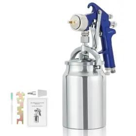 Sfga001bl Autovitex 34 Ounce Siphon Feed Spray With 2.0 Mm Copper Nozzle Professional Hvlp Air P