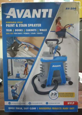 Av-200 Avanti 193175506504 120v Portable Hvlp Paint And Stain Sprayer #64933 Brand New