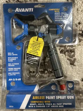 58056 Avanti Brand New Airless Paint Spray Gun With Built-in Hose Swivel Free Ship