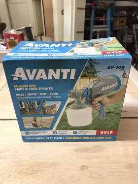 Av-100 Avanti Hvlp Paint And Stain Sprayer Handheld Quickly Easily Interiors / Exteriors