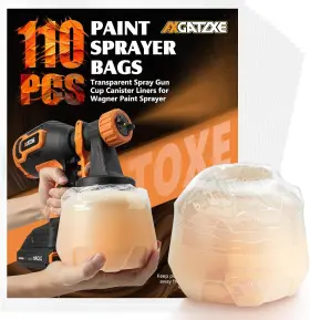Pqd-110 Axgatoxe 110 Pcs Paint Sprayer Bags For Wagner Transparent Count