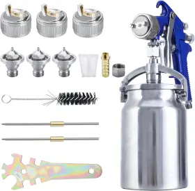 10913014 B4b Bang 4 Buck Professional Hvlp Siphon Feed Spray Gun 1000cc Capacity Cup Wit