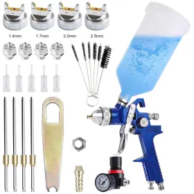 B4b Bang 4 Buck 791684204593 Profesional Hvlp Pistola De Pintura Aire Pintar Casas Autos 1.4/1.7/2./2.5