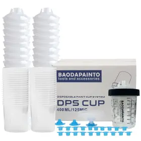 Ec-b22x-9ehs Baodapainto Disposable Spray Gun Paint Cup System Dps Liner Kit 12oz 50 Pack