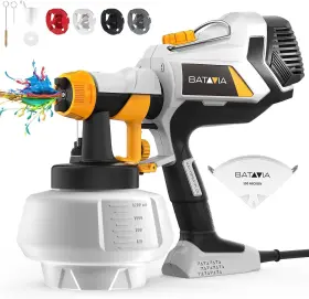 Bsg0082-us Batavia Upgraded Paint Sprayer 700w Power Hvlp Electric Spray Grey&black