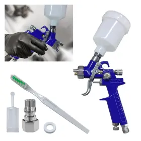 Bdzmc-bc-392 Bdzmc Mini Hvlp Touch Up Spray Gun With 1 Mm Nozzle 125 Cc Cup Gravity Feed Air Pa