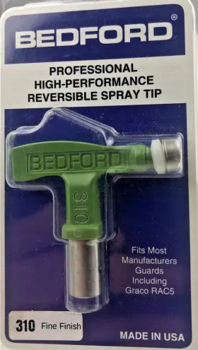 33-6310 Bedford Precision Reversible Tip .010 Inch Orifice 6-8 Fan For Graco Rac 5
