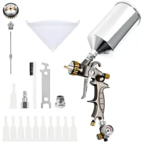 Tc0413-13 Beetro Hvlp Air Spray Gun 1.3mm Nozzle 1000ml Capacity 14.5cfm 30-43psi With 11 Filt