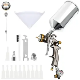Tc0413-14 Beetro Hvlp Air Spray Gun 1.4mm Nozzle 1000ml Capacity 14.5cfm 30-43psi With 11 Filt