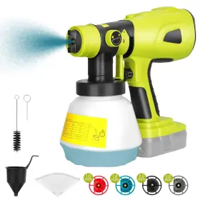 Lub-1 Benpal Paint Sprayer For Ryobi One 18v Battery Hvlp With 1000ml C