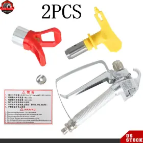 Ber15090 Berliii 2 Pc 3600 Psi Airless Paint Spray Gun With 517 Tip And Guard For Sprayers New