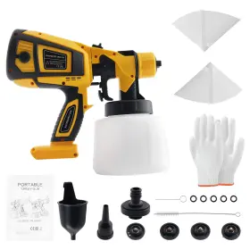 6shism Bfo Electric Hvlp Paint Sprayer 200w 18000rpm 5 Nozzles Gun For Interior Decking