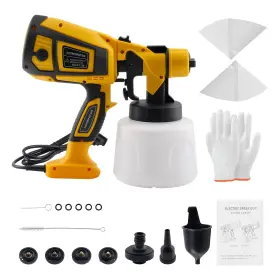 Bfo Ez8ivq 600w-850w Hvlp Electric Paint Sprayer 4 Nozzles Gun 1200ml Adjustable Flow