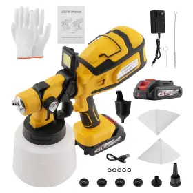 Bfo G52sjy Electric Handheld Hvlp Sprayer 1400ml 5 Nozzles Led Light For Makita Battery