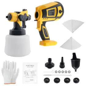 J6m3qb Bfo Electric Hvlp Gun Paint Sprayer 200w 18000rpm 5 Nozzles For Fencing Door Diy