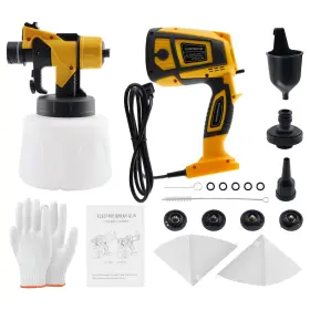 Krq02h Bfo 600w-850w Hvlp Paint Sprayer Electric Spray Gun 4 Nozzles Adjustable Pattern