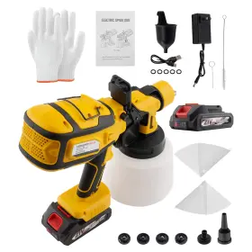 Bfo Mxkwh4 Handheld Paint Spray Gun 800w Hvlp Electric 1400ml 5 Copper Nozzles Led