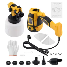 Bfo Sc5mkp 600w-850w Electric Paint Sprayer Hvlp 4 Nozzles Gun Adjustable Pattern Kit