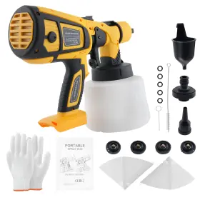 Uls9pb Bfo 200w Paint Spray Gun Hvlp Electric 18000rpm 5 Nozzles Adjustable For Home