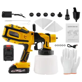 Bfo Z98fh2 Electric Paint Sprayer 200w Handheld Hvlp Spray Gun 1400ml 5 Nozzles Led Light