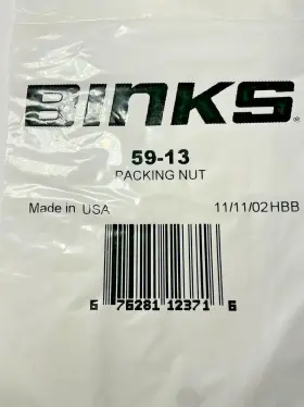 Binks 676281123716 New Old Stock 59-13 Packing Nut