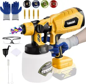 Branded 313110383377 Cordless Paint Sprayer For Dewalt 20v Max Battery Upgraded Hvlp Brushless Spray