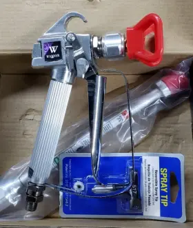 Branded 742880418543 Airless Paint Spray Gun 3600psi 517 Tip With 10 Inches Extension Rod For All New