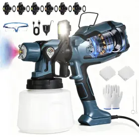 Htpz01 Brrbjgz Paint Sprayer For House Painting 1250w Spray Gun 6 Nozzle 3 Patterns 1 Htpz01 Brrbjgz Paint Sprayer For House Painting 1250w Spray Gun 6 Nozzle 3 Patterns 1